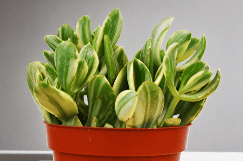 Crassula Ovata 'Variegated Jade' Succulent - 4" Pot - Plantonio