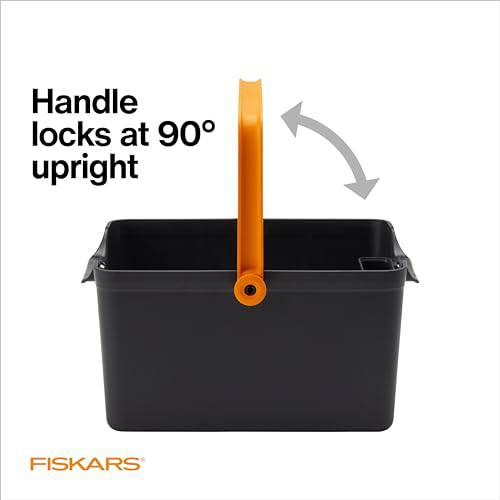 FISKARS Gardening Tool Caddy with Small Tool Storage - Suitable for Indoor and Outdoor Use - Made with Recycled Plastic - Plantonio
