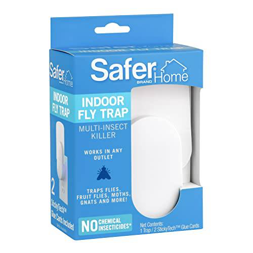 Safer Home SH502 Indoor Plug-In Fly Trap for Flies, Fruit Flies, Moths, Gnats, and Other Flying Insects – 400 Sq Ft of Protection - Plantonio